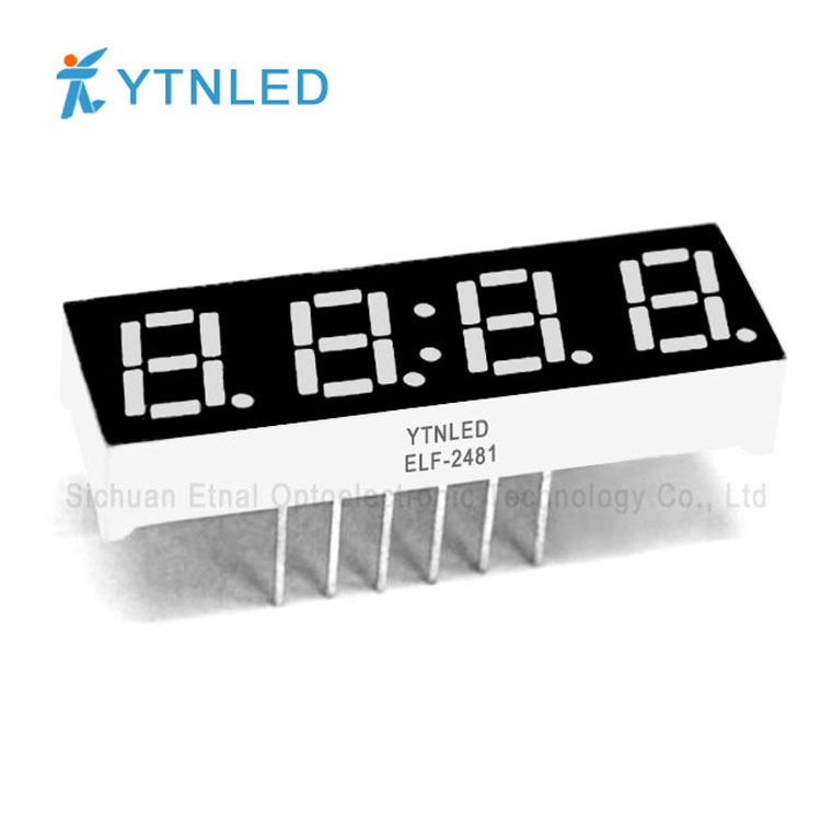 0.28inch Four digit led display Common Cathode Anode Red Orange Yellow Olivine Emerald Blue White color ELF-2481AS,BS,AG,BG,AO,BO,AY,BY,AGG,BGG,AB,BB,AW,BW