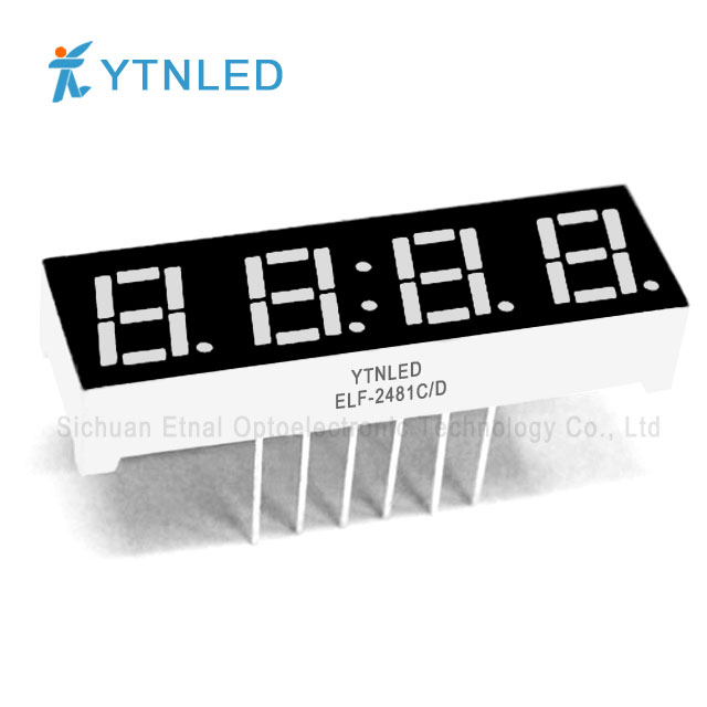 0.28inch Four digit led display Common Cathode Anode Red Orange Yellow Olivine Emerald Blue White color ELF-2481CS,DS,CG,DG,CO,DO,CY,DY,CGG,DGG,CB,DB,CW,DW