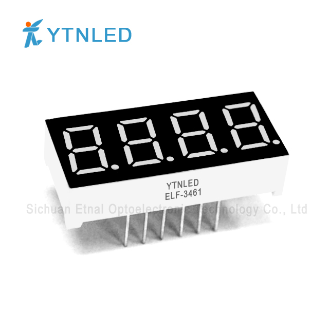 0.36inch Four digit led display Common Cathode Anode Red Orange Yellow Olivine Emerald Blue White color ELF-3461AS,BS,AG,BG,AO,BO,AY,BY,AGG,BGG,AB,BB,AW,BW