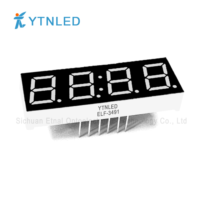 0.39inch Four digit led display Common Cathode Anode Red Orange Yellow Olivine Emerald Blue White color ELF-3491AS,BS,AG,BG,AO,BO,AY,BY,AGG,BGG,AB,BB,AW,BW