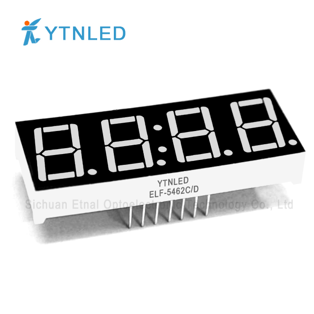 0.56inch Four digit led display Common Cathode Anode Red Orange Yellow Olivine Emerald Blue White color ELF-5462CS,DS,CG,DG,CO,DO,CY,DY,CGG,DGG,CB,DB,CW,DW