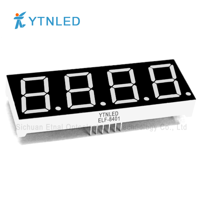 0.8inch Four digit led display Common Cathode Anode Red Orange Yellow Olivine Emerald Blue White color ELF-8401AS,BS,AG,BG,AO,BO,AY,BY,AGG,BGG,AB,BB,AW,BW