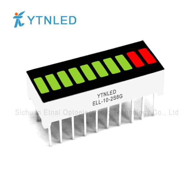 10 segment Light bar led display Red Orange Yellow Olivine Emerald Blue White color ELL-10-2S8G,2S8GG