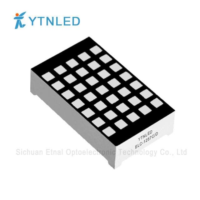 1.2inch 3mm 5X7 Dot Matrix led display Common Cathode Anode Red Orange Yellow Olivine Emerald Blue White color ELM-1257CS,DS,CG,DG,CO,DO,CY,DY,CGG,DGG,CB,DB,CW,DW