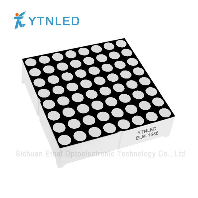 1.5inch 3.7mm 8X8 Dot Matrix led display Common Cathode Anode Red Orange Yellow Olivine Emerald Blue White color ELM-1588AS,BS,AG,BG,AO,BO,AY,BY,AGG,BGG,AB,BB,AW,BW