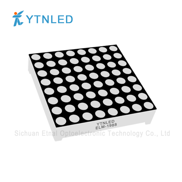 1.9inch 4.8mm 8X8 Dot Matrix led display Common Cathode Anode Red Orange Yellow Olivine Emerald Blue White color ELM-1988AS,BS,AG,BG,AO,BO,AY,BY,AGG,BGG,AB,BB,AW,BW