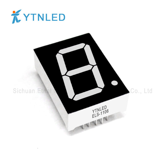 1inch Single digit led display Common Cathode Anode Red Orange Yellow Olivine Emerald Blue White color ELS-1106AS,BS,AG,BG,AO,BO,AY,BY,AGG,BGG,AB,BB,AW,BW