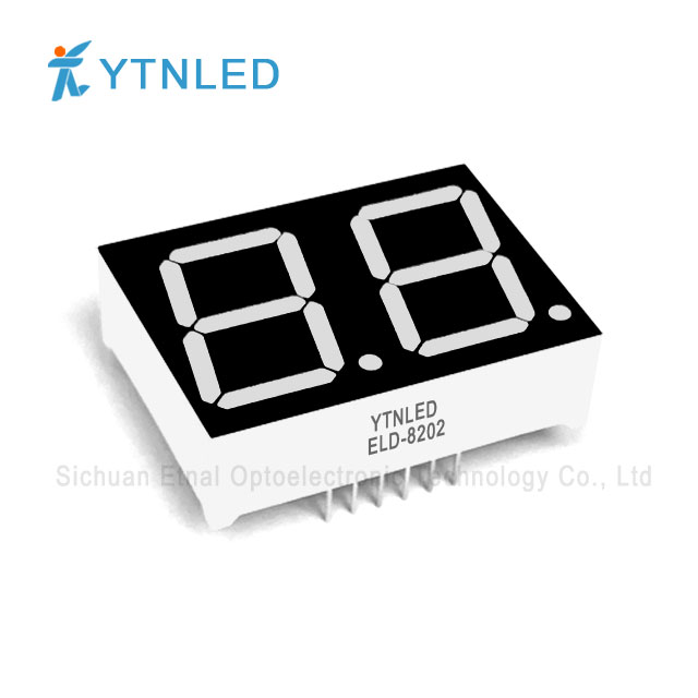 0.8inch Dual digit led display Common Cathode Anode Red Orange Yellow Olivine Emerald Blue White color ELD-8202AS,BS,AG,BG,AO,BO,AY,BY,AGG,BGG,AB,BB,AW,BW